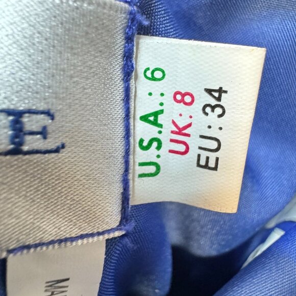 Jasmine Women's Chiffon Lace Bridesmaid A Line Dress Halter Neck Size 6 Blue - Picture 4 of 12